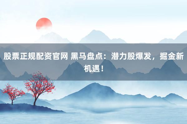 股票正规配资官网 黑马盘点：潜力股爆发，掘金新机遇！