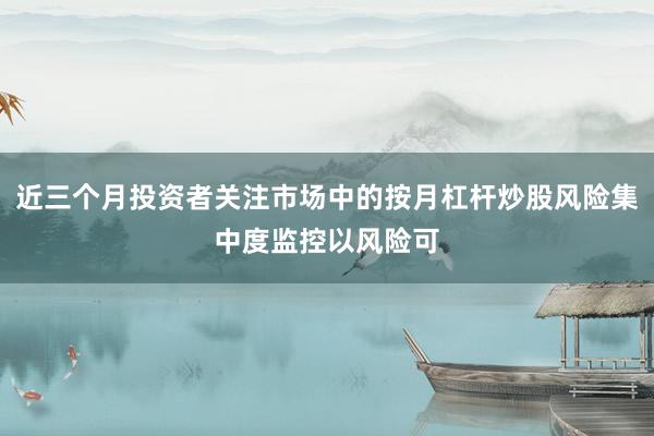 近三个月投资者关注市场中的按月杠杆炒股风险集中度监控以风险可