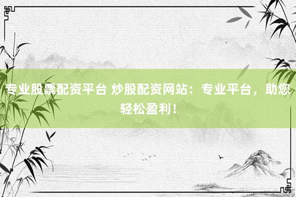 专业股票配资平台 炒股配资网站：专业平台，助您轻松盈利！